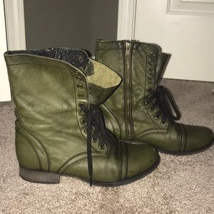 Steve Madden Leather Combat Boots